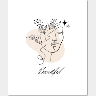 Beautiful minimalist girl Posters and Art